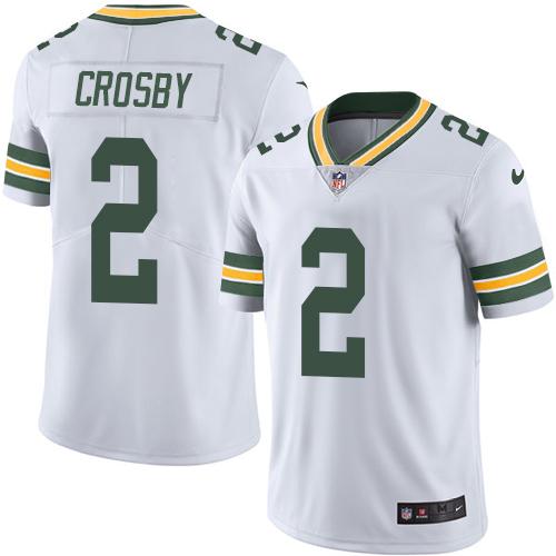 Nike Packers #2 Mason Crosby White Men's Stitched NFL Vapor Untouchable Limited Jersey - Click Image to Close